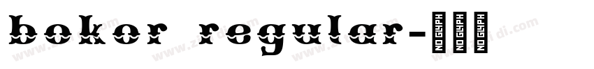 bokor regular字体转换